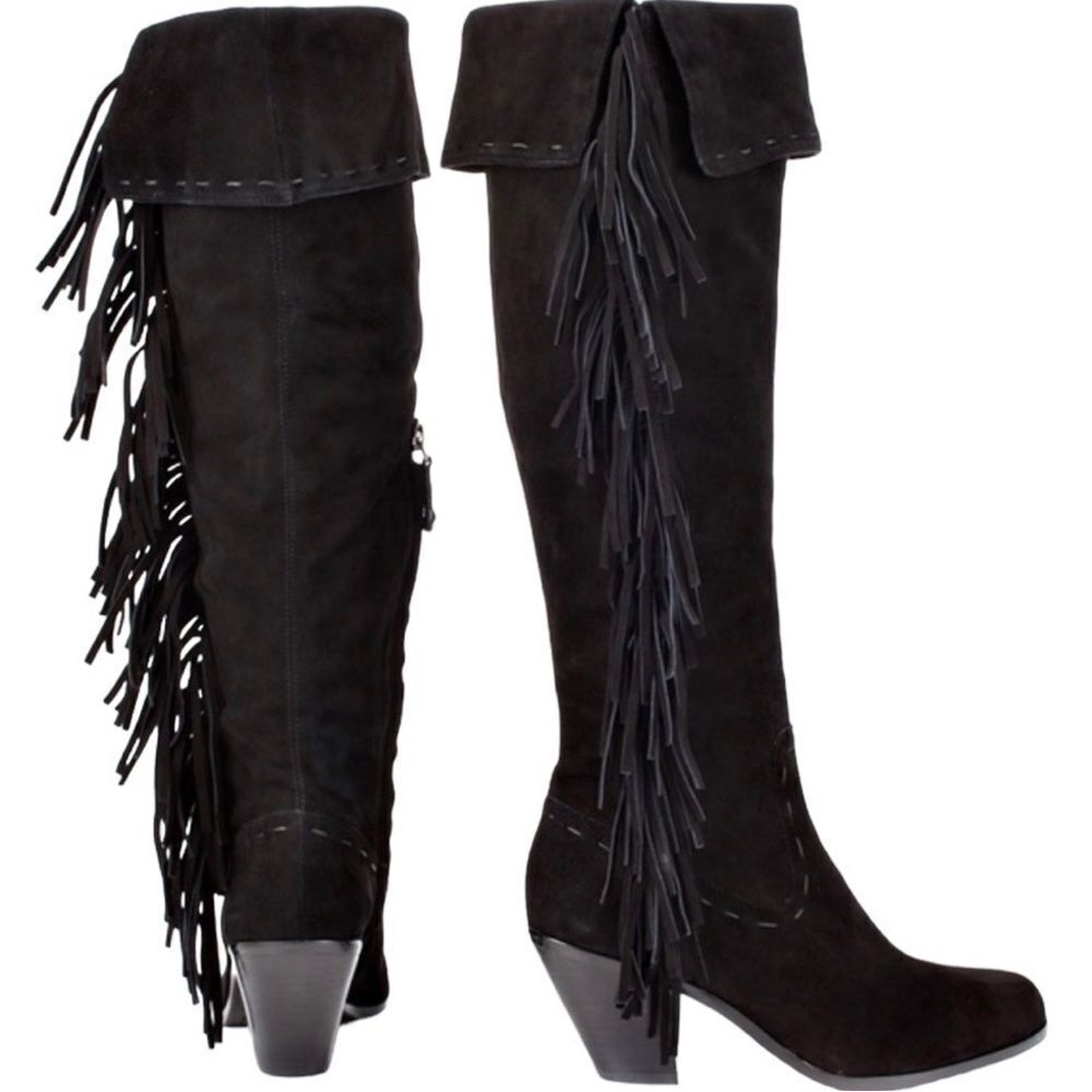 Sam Edelman Louella Over-the-Knee Fringe boots since 8M
